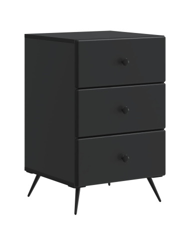 Armadio da Notte Nero 43 x 41 x 66,5 cm Legno ingegnerizzato