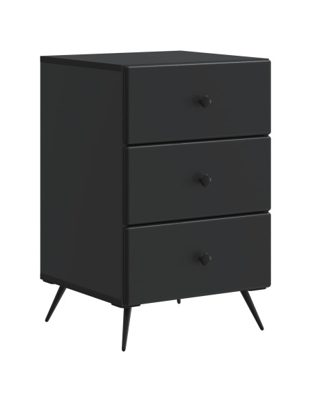 Armadio da Notte Nero 43 x 41 x 66,5 cm Legno ingegnerizzato
