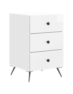 Armadio da Notte con cassetto Bianco Lucido 43 x 41 x 66,5 cm