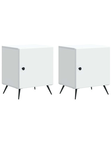 Armadio da Notte 2 pcs Bianco 43 x 34,5 x 50 cm