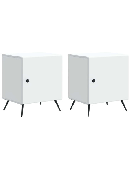 Armadio da Notte 2 pcs Bianco 43 x 34,5 x 50 cm
