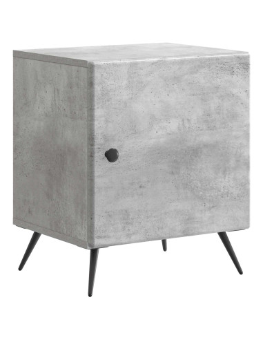 Armadio da Notte Grigio Cemento 43 x 34,5 x 50 cm