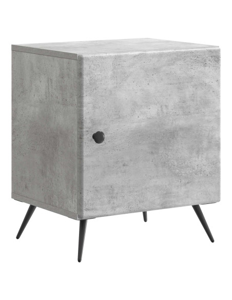Armadio da Notte Grigio Cemento 43 x 34,5 x 50 cm