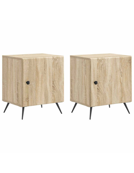 Armadio da Notte 2 pcs Rovere Sonoma 43 x 34,5 x 50 cm