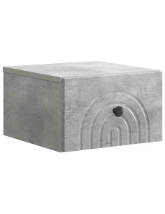 Mobiletto da notte a muro Grigio Cemento 33 x 34,5 x 20 cm