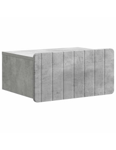 Mobiletto da notte a muro Grigio Cemento 49 x 34,5 x 24 cm