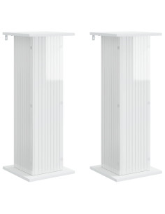 Supporto per piante 2 pcs Bianco Lucido 30,5 x 30 x 80,5 cm