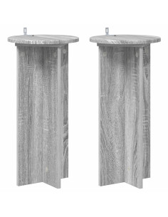 Supporto per piante 2 pcs Grigio Sonoma 29,5 x 29,5 x 60 cm