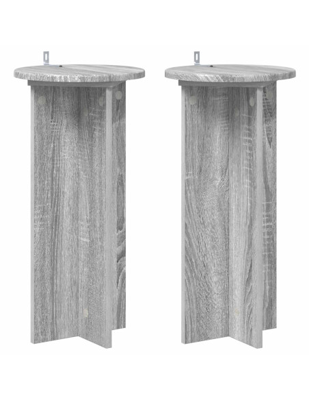 Supporto per piante 2 pcs Grigio Sonoma 29,5 x 29,5 x 60 cm