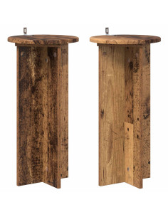 Supporto per piante 2 pcs Legno antico 29,5 x 29,5 x 60 cm