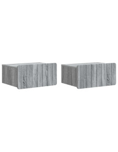Mobiletto da notte a muro 2 pcs Grigio Sonoma 49 x 34,5 x 24 cm