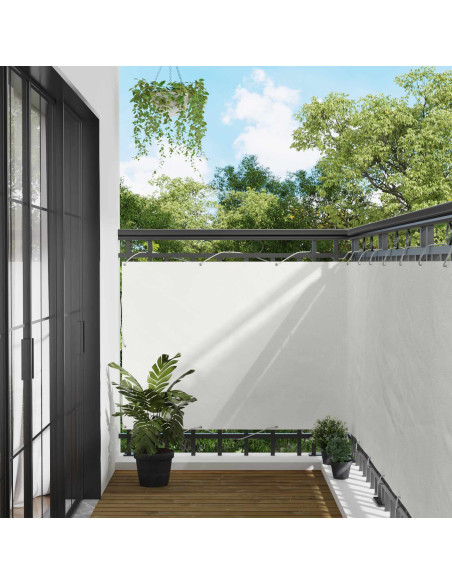 Schermo da balcone Bianco 110 x 500 cm Tessuto Oxford