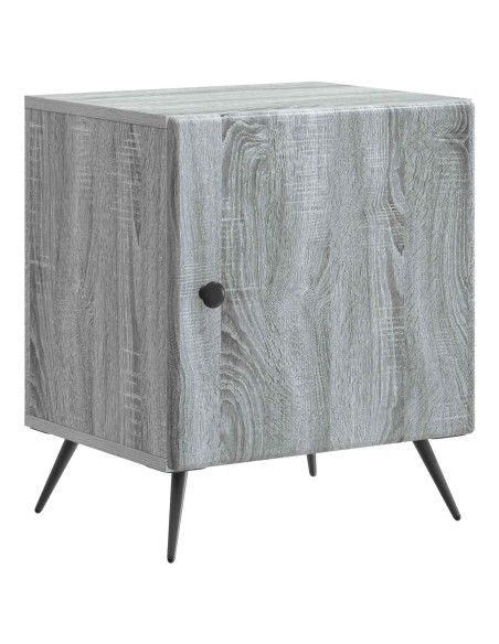Armadio da Notte Grigio Sonoma 43 x 34,5 x 50 cm