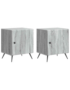 Armadio da Notte 2 pcs Grigio Sonoma 43 x 34,5 x 50 cm