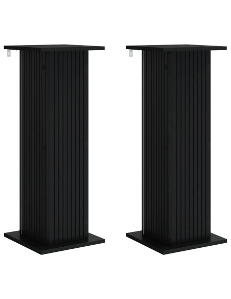 Supporto per piante 2 pcs Nero 30,5 x 30 x 80,5 cm