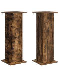 Supporto per piante 2 pcs Rovere Fumo 30,5 x 30 x 80,5 cm