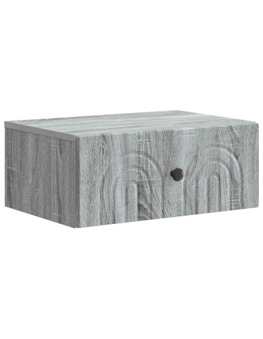 Mobiletto da notte a muro Grigio Sonoma 49 x 34,5 x 20 cm