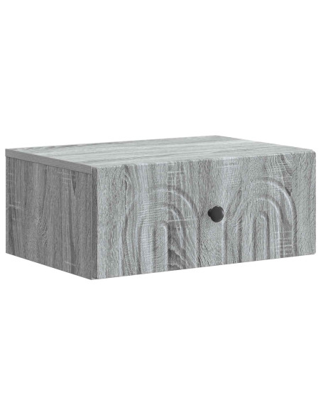 Mobiletto da notte a muro Grigio Sonoma 49 x 34,5 x 20 cm