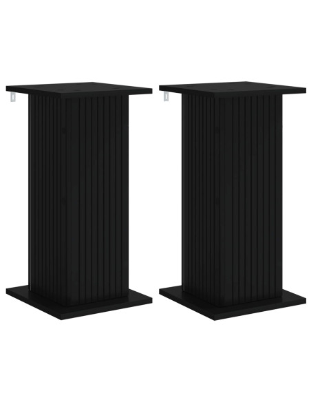Supporto per piante 2 pcs Nero 30,5 x 30 x 60,5 cm