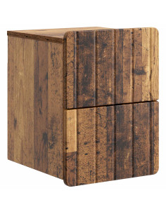 Mobiletto da notte a muro Legno antico 33 x 34,5 x 43 cm