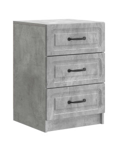 Armadio da Notte con cassetto Grigio Cemento 43 x 41 x 63,5 cm