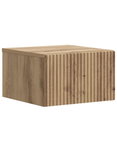 Mobiletto da notte a muro Rovere Artigianale 33 x 34,5 x 20 cm
