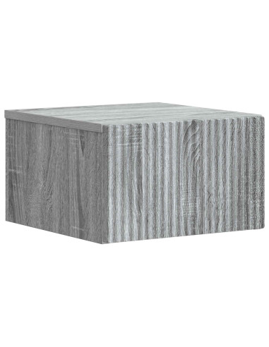 Mobiletto da notte a muro Grigio Sonoma 33 x 34,5 x 20 cm