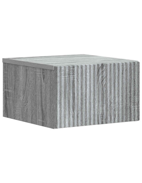 Mobiletto da notte a muro Grigio Sonoma 33 x 34,5 x 20 cm