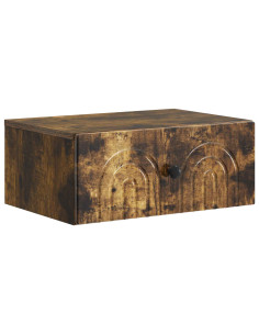 Mobiletto da notte a muro Rovere Fumo 49 x 34,5 x 20 cm