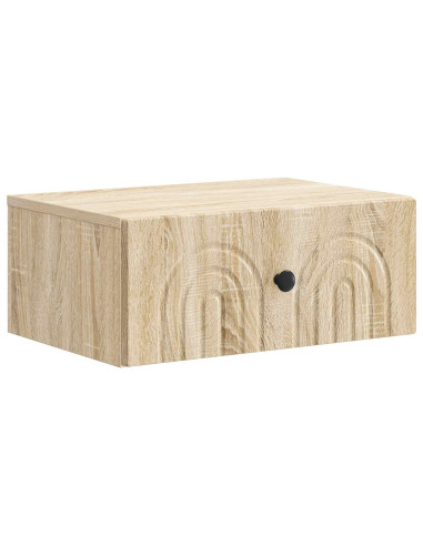 Mobiletto da notte a muro Rovere Sonoma 49 x 34,5 x 20 cm