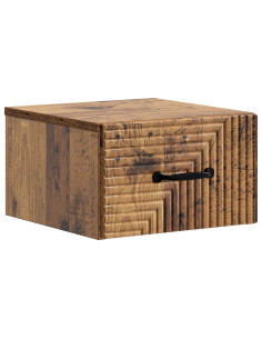 Mobiletto da notte a muro Legno antico 34,5 x 33 x 20 cm