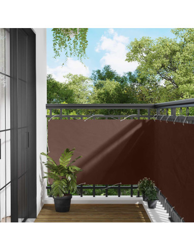 Schermo da balcone Marrone 100 x 400 cm Tessuto Oxford