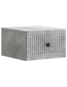 Mobiletto da notte a muro Grigio Cemento 33 x 34,5 x 20 cm