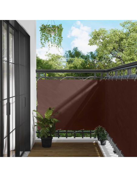Schermo da balcone Marrone 110 x 300 cm Tessuto Oxford