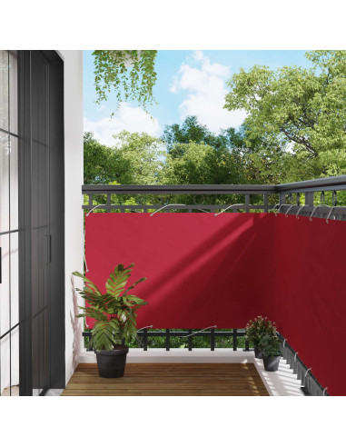Schermo da balcone Rosso 100 x 800 cm Tessuto Oxford