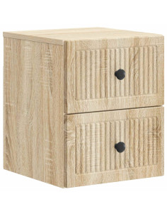 Mobiletto da notte a muro Rovere Sonoma 33 x 34,5 x 40 cm