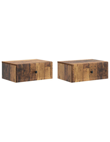 Armadio da Notte 2 pcs Legno antico 49 x 34,5 x 20 cm