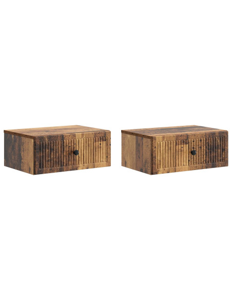 Armadio da Notte 2 pcs Legno antico 49 x 34,5 x 20 cm