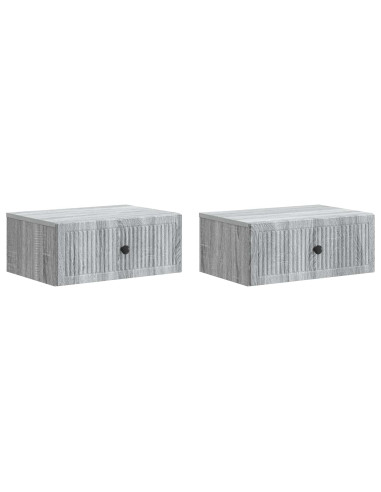 Armadio da Notte 2 pcs Grigio Sonoma 49 x 34,5 x 20 cm
