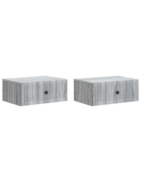 Armadio da Notte 2 pcs Grigio Sonoma 49 x 34,5 x 20 cm