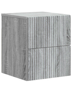 Mobiletto da notte a muro Grigio Sonoma 33 x 34,5 x 40 cm