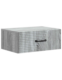 Mobiletto da notte a muro Grigio Sonoma 49 x 34,5 x 20 cm