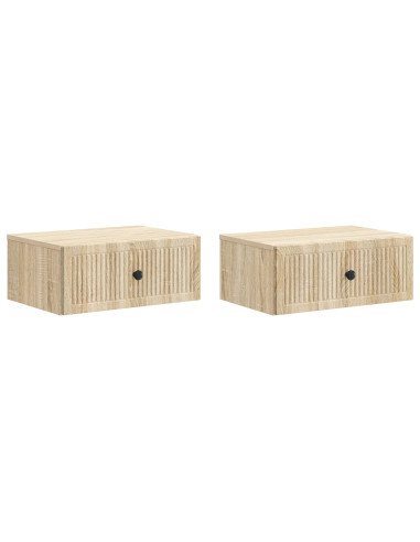 Armadio da Notte 2 pcs Rovere Sonoma 49 x 34,5 x 20 cm