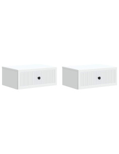 Armadio da Notte con cassetto 2 pcs Bianco 49 x 34,5 x 20 cm