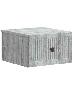 Mobiletto da notte a muro Grigio Sonoma 33 x 34,5 x 20 cm