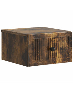 Mobiletto da notte a muro Rovere Fumo 33 x 34,5 x 20 cm