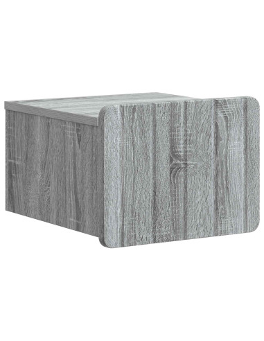 Mobiletto da notte a muro Grigio Sonoma 33 x 34,5 x 24 cm