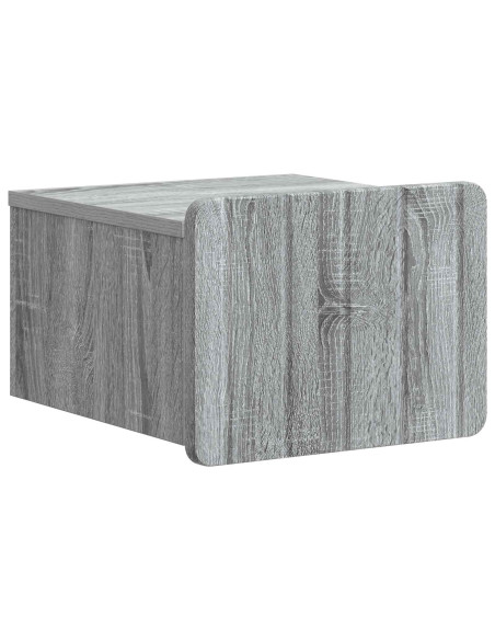 Mobiletto da notte a muro Grigio Sonoma 33 x 34,5 x 24 cm