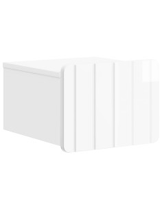 Mobiletto da notte a muro Bianco Lucido 33 x 34,5 x 24 cm
