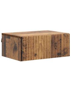 Mobiletto da notte a muro Legno antico 49 x 34,5 x 20 cm